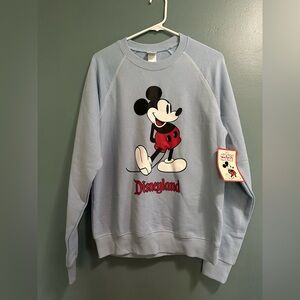 Disneyland Mickey Mouse Light Blue Sweatshirt 2024 Adult Size Small NEW TH4